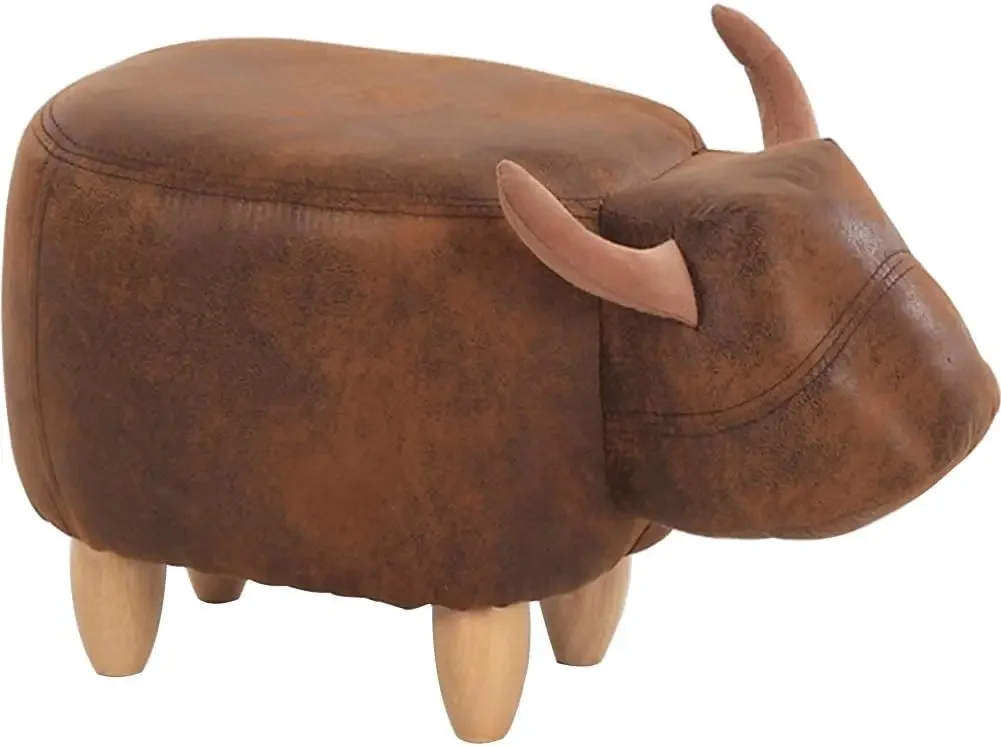 Brown Buffalo Upholstered Footstool Kids Animal Wooden Footrest Decorative Accent Furniture
Brown Buffalo Upholstered Footstool Kids Animal Wooden Footrest Decorative Accent Furniture