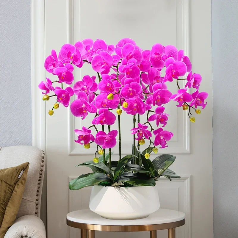 Large pot PU feel Phalaenopsis simulated flower ornament living room coffee table TV cabinet decoration fake flower decoration
Large pot PU feel Phalaenopsis simulated flower ornament living room coffee table TV cabinet decoration fake flower decoration