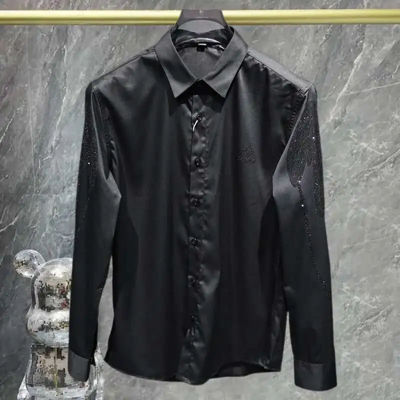 High Quality Rhinestones Shirt Men Dress Moda Hombre 2024 Shirt Long Sleeve Shirt Men Streetwear Stitching Camiseta Masculina
High Quality Rhinestones Shirt Men Dress Moda Hombre 2024 Shirt Long Sleeve Shirt Men Streetwear Stitching Camiseta Masculina