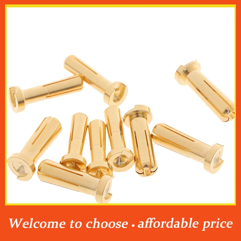 **5pcs new 4/5mm Banana Plug Connector Male for RC Battery Part Gold Plated
**5pcs new 4/5mm Banana Plug Connector Male for RC Battery Part Gold Plated
