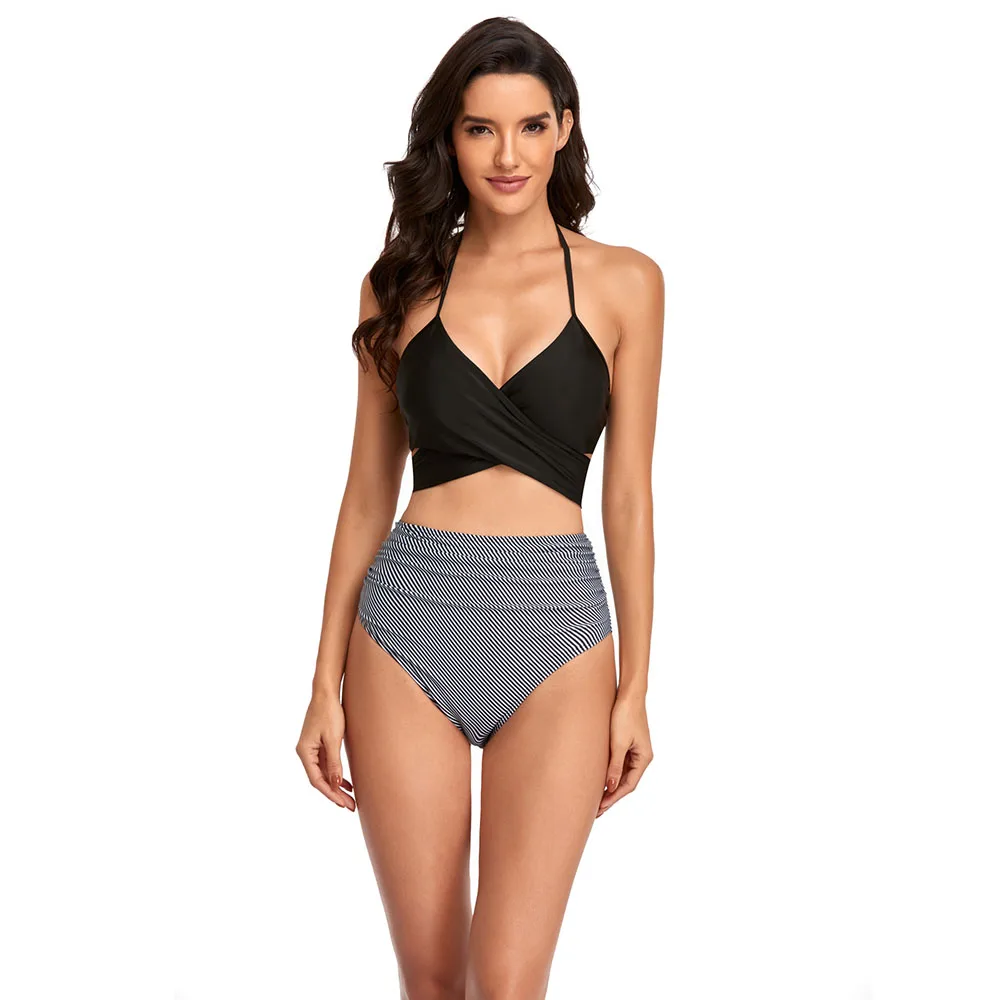 Sexy High Waisted Bikini Two Pieces Floral Printed Swimsuit Halter Backless Beachwear Lace Up Women Swimwear Bathing Suits XL
Sexy High Waisted Bikini Two Pieces Floral Printed Swimsuit Halter Backless Beachwear Lace Up Women Swimwear Bathing Suits XL