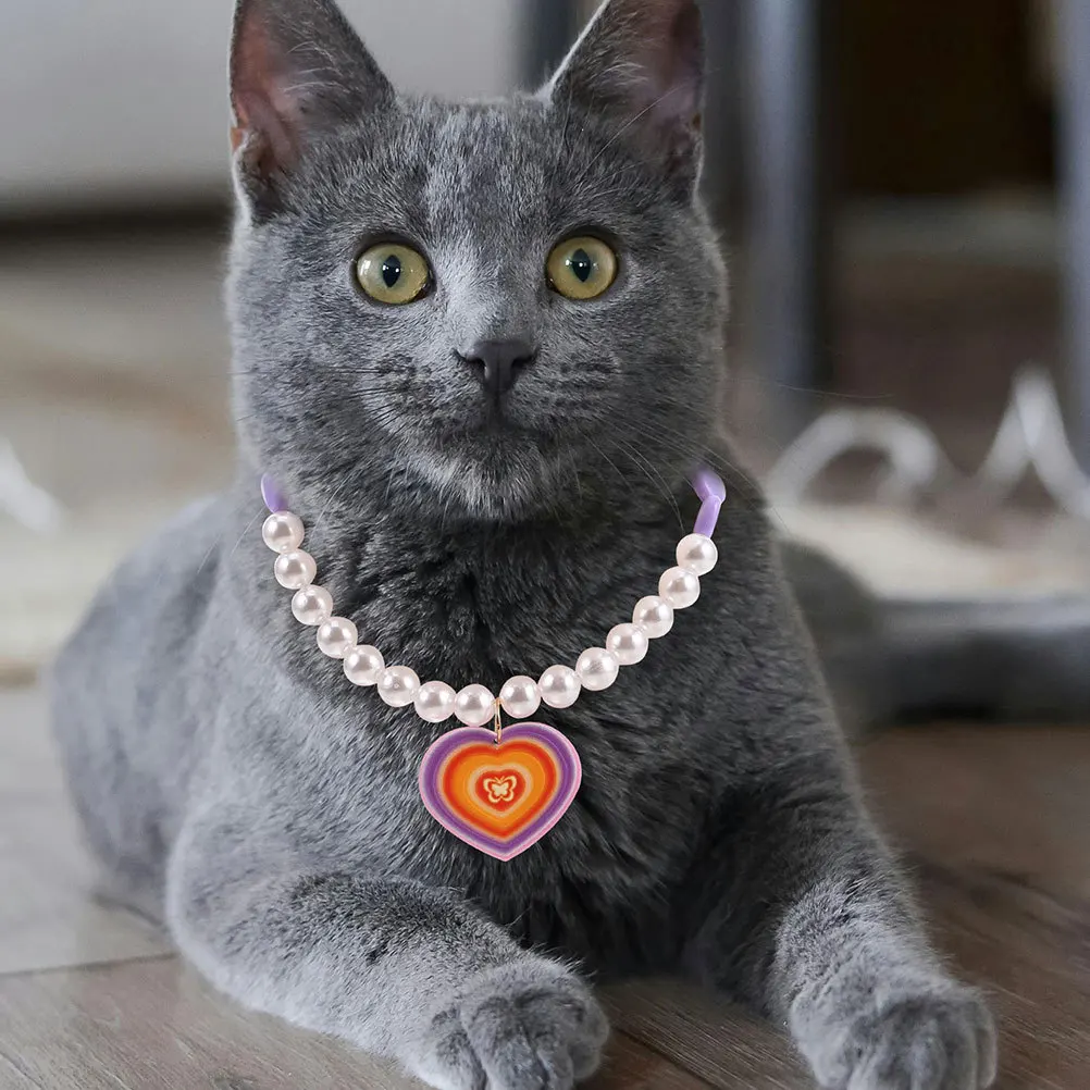 2Pcs Adjustable Beaded Pet Necklace Collar Heart Design Jewelry for Cats Dogs Stylish Accessory Daily Wear Bead Collar for Dogs
2Pcs Adjustable Beaded Pet Necklace Collar Heart Design Jewelry for Cats Dogs Stylish Accessory Daily Wear Bead Collar for Dogs