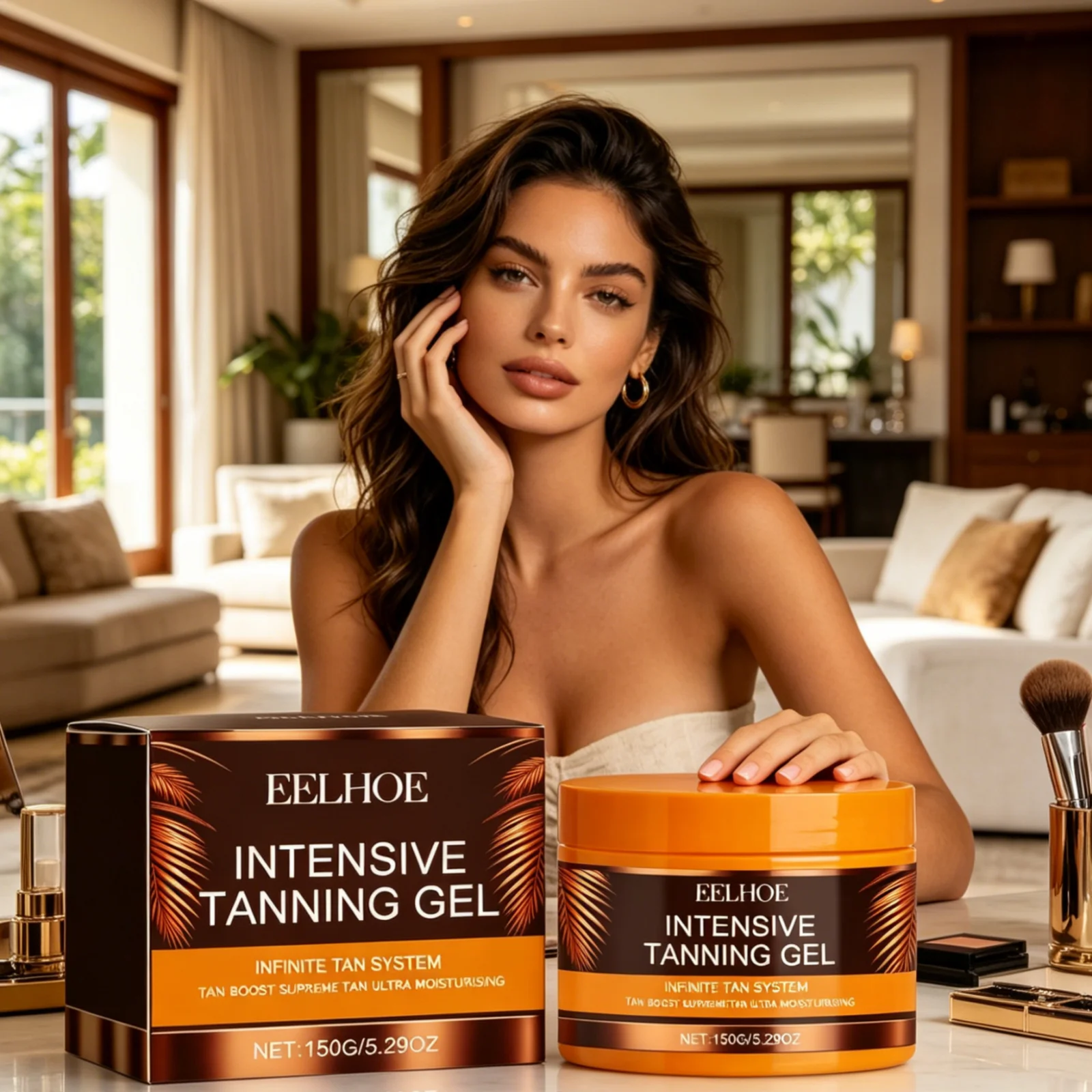 EELHOE Intensive Tanning Gel Long Lasting Moisturizing Smoothing Skin Softening Even Skin Tone Gentle Formula Self Tanning Gel
EELHOE Intensive Tanning Gel Long Lasting Moisturizing Smoothing Skin Softening Even Skin Tone Gentle Formula Self Tanning Gel