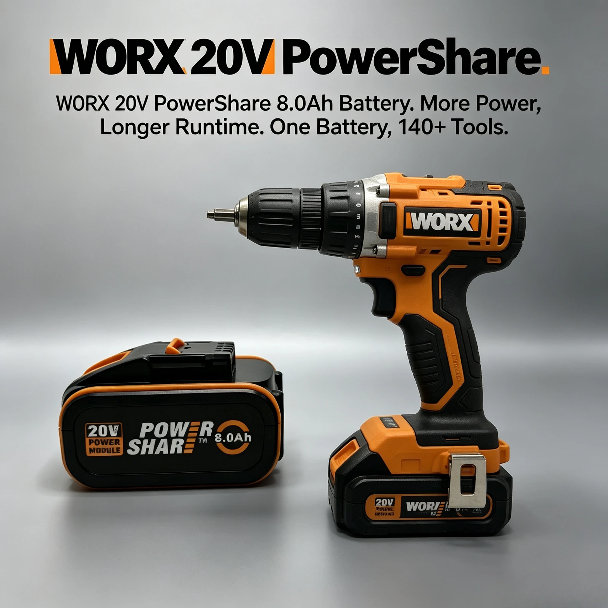 Worx 20V LithiumBattery in4.0/6.0/8.0AhFully Compatible with Worx Tools and Chargers Safe,durable and Long-lasting forDaily Work
Worx 20V LithiumBattery in4.0/6.0/8.0AhFully Compatible with Worx Tools and Chargers Safe,durable and Long-lasting forDaily Work