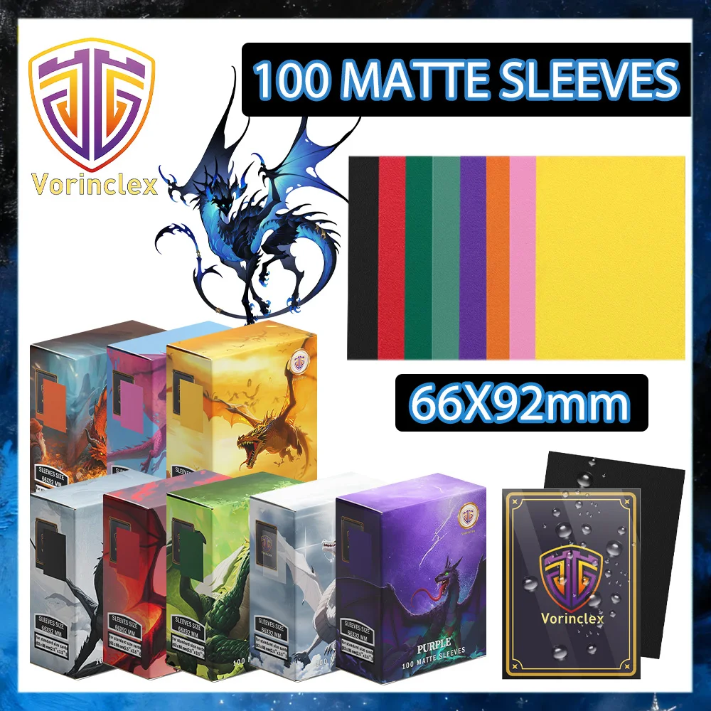 Vorinclex 100PCS Dragon Shield Matte Card Sleeves 66x92mm Standard Size 8 Colors Available for MTG PKM TCG Trading Cards
Vorinclex 100PCS Dragon Shield Matte Card Sleeves 66x92mm Standard Size 8 Colors Available for MTG PKM TCG Trading Cards