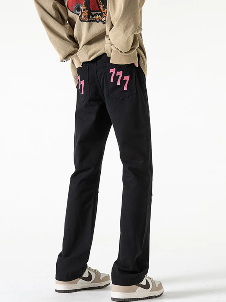 Мужские джинсы Bla прямого кроя, облегающие, в американском ретро-стиле, повседневные брюки, новая модель весна-осень, молодежный модный тренд
Мужские джинсы Bla прямого кроя, облегающие, в американском ретро-стиле, повседневные брюки, новая модель весна-осень, молодежный модный тренд