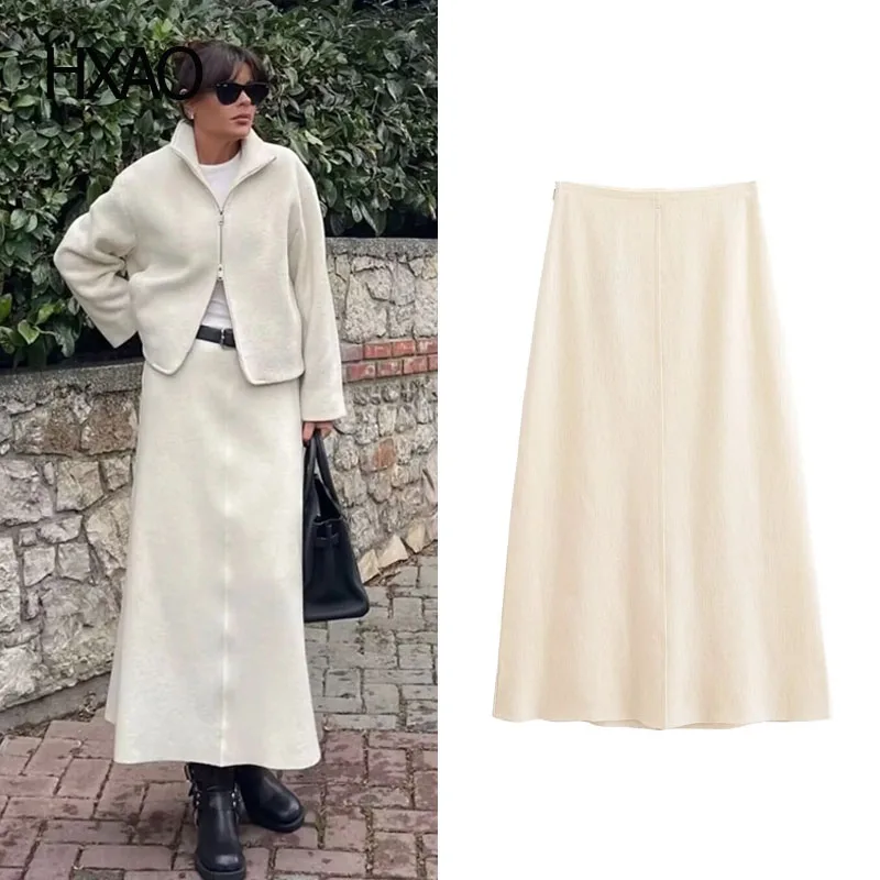 HXAO Woolen Skirts for Women High Waist A-Line Skirt Fashion Autumn Casual Wool Blend Skirt Office Ladies Skirt 2 Piece Sets
HXAO Woolen Skirts for Women High Waist A-Line Skirt Fashion Autumn Casual Wool Blend Skirt Office Ladies Skirt 2 Piece Sets