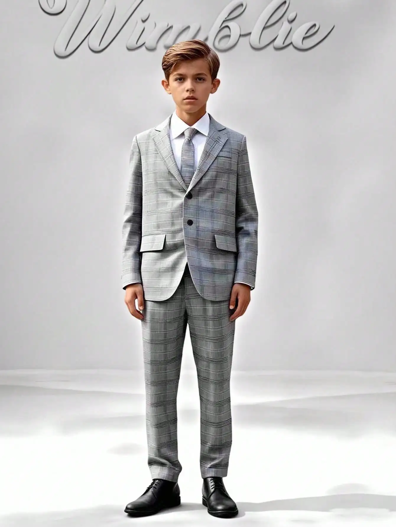 Детский формальный костюм в клетку из 2 предметов: пиджак и брюки для особых случаев
Детский формальный костюм в клетку из 2 предметов: пиджак и брюки для особых случаев