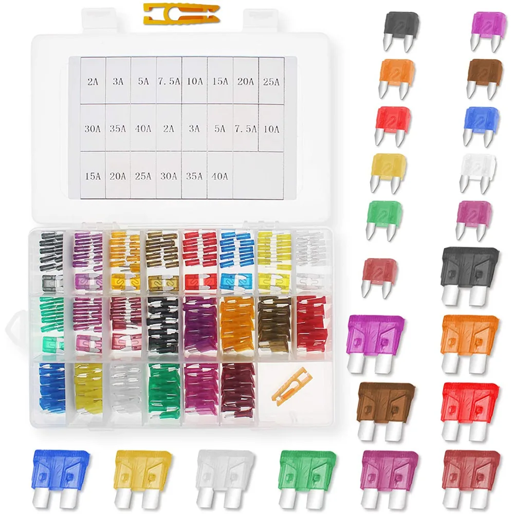 242pcs Standard & Mini Blade Fuses Assortment Kit -for Boat Truck SUV Replacement Fuses 2A 5A 7.5A 10A 15A 20A 25A 30A 35A 40A
242pcs Standard & Mini Blade Fuses Assortment Kit -for Boat Truck SUV Replacement Fuses 2A 5A 7.5A 10A 15A 20A 25A 30A 35A 40A