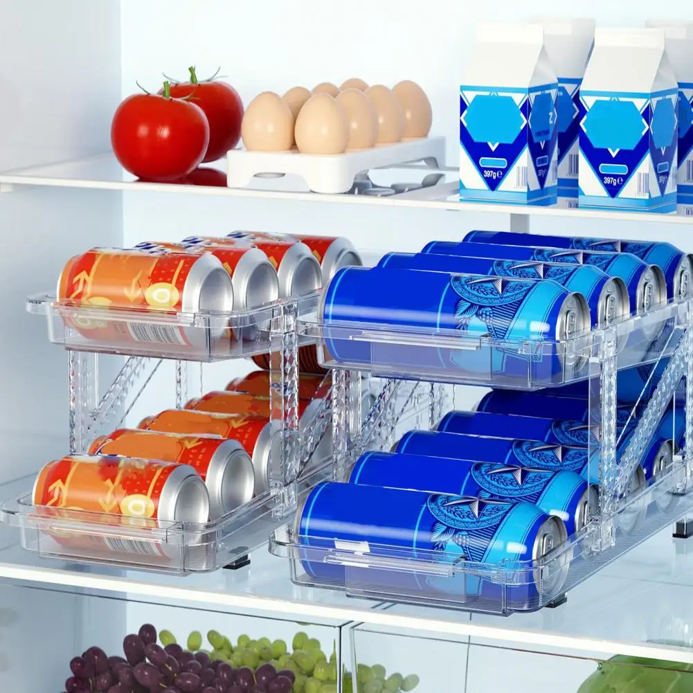Soda Can Dispenser Refrigerator Plastic Double Layer Large Capacity Clear Automatic Beverage Can Holder Drink Organizer
Soda Can Dispenser Refrigerator Plastic Double Layer Large Capacity Clear Automatic Beverage Can Holder Drink Organizer