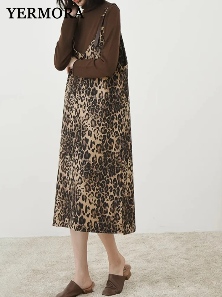 YERMORA Women Leopard Print Buckle Shoulder Vintage Dress V-neck Sleeveless Loose Fashion Tide Spring Summer 2025 New A837
YERMORA Women Leopard Print Buckle Shoulder Vintage Dress V-neck Sleeveless Loose Fashion Tide Spring Summer 2025 New A837