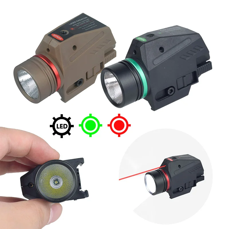Tactical Weapon Compact LED Flashlight With Red Green Laser Sight 20mm Rail Scout Light For Pistol 911 Glock 17 19 Handgun
Tactical Weapon Compact LED Flashlight With Red Green Laser Sight 20mm Rail Scout Light For Pistol 911 Glock 17 19 Handgun