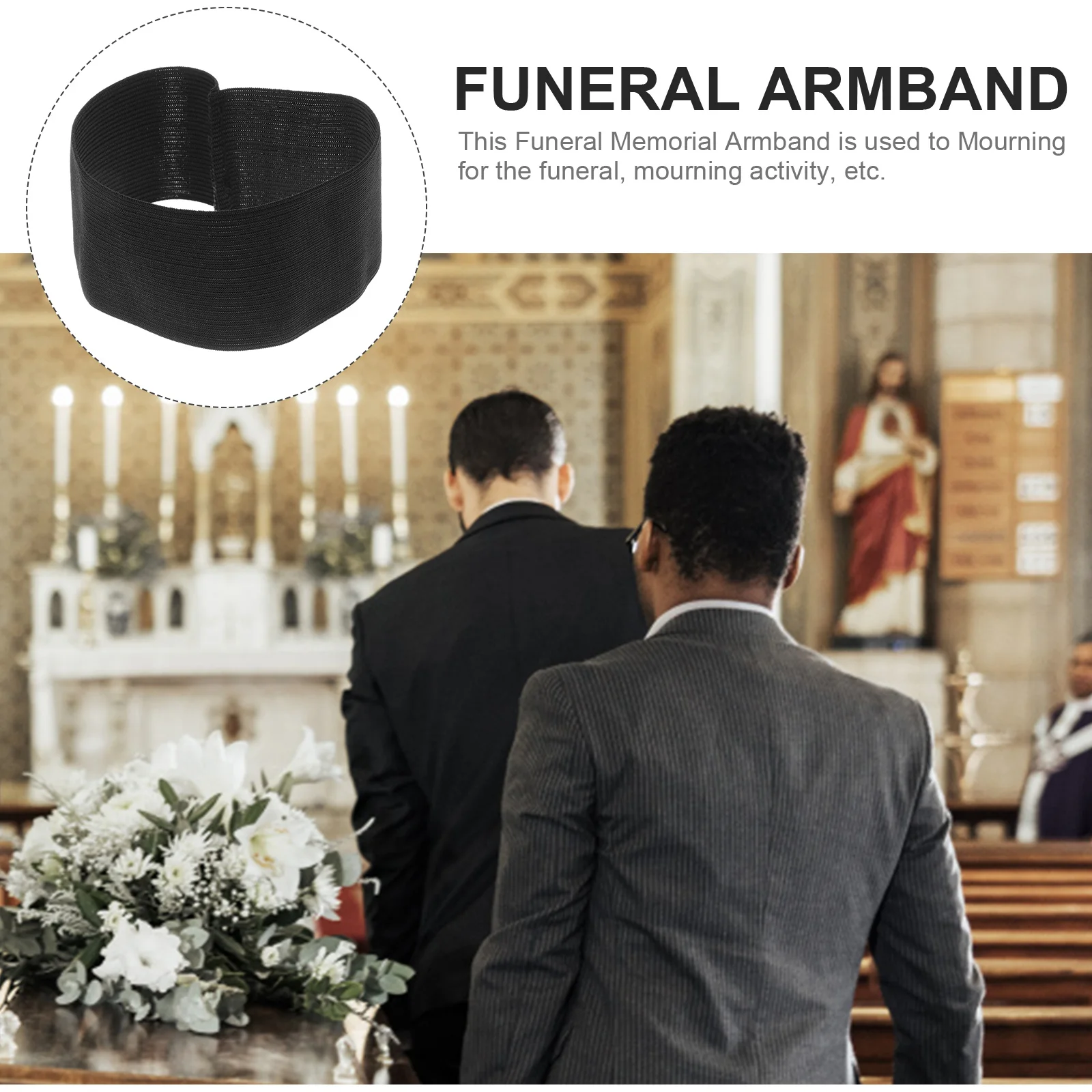 25pcs Black Mourning Funeral Death Arm Band Armbands Funeral Arm Bands Polyester Cemetery Commemoration Durable Football
25pcs Black Mourning Funeral Death Arm Band Armbands Funeral Arm Bands Polyester Cemetery Commemoration Durable Football