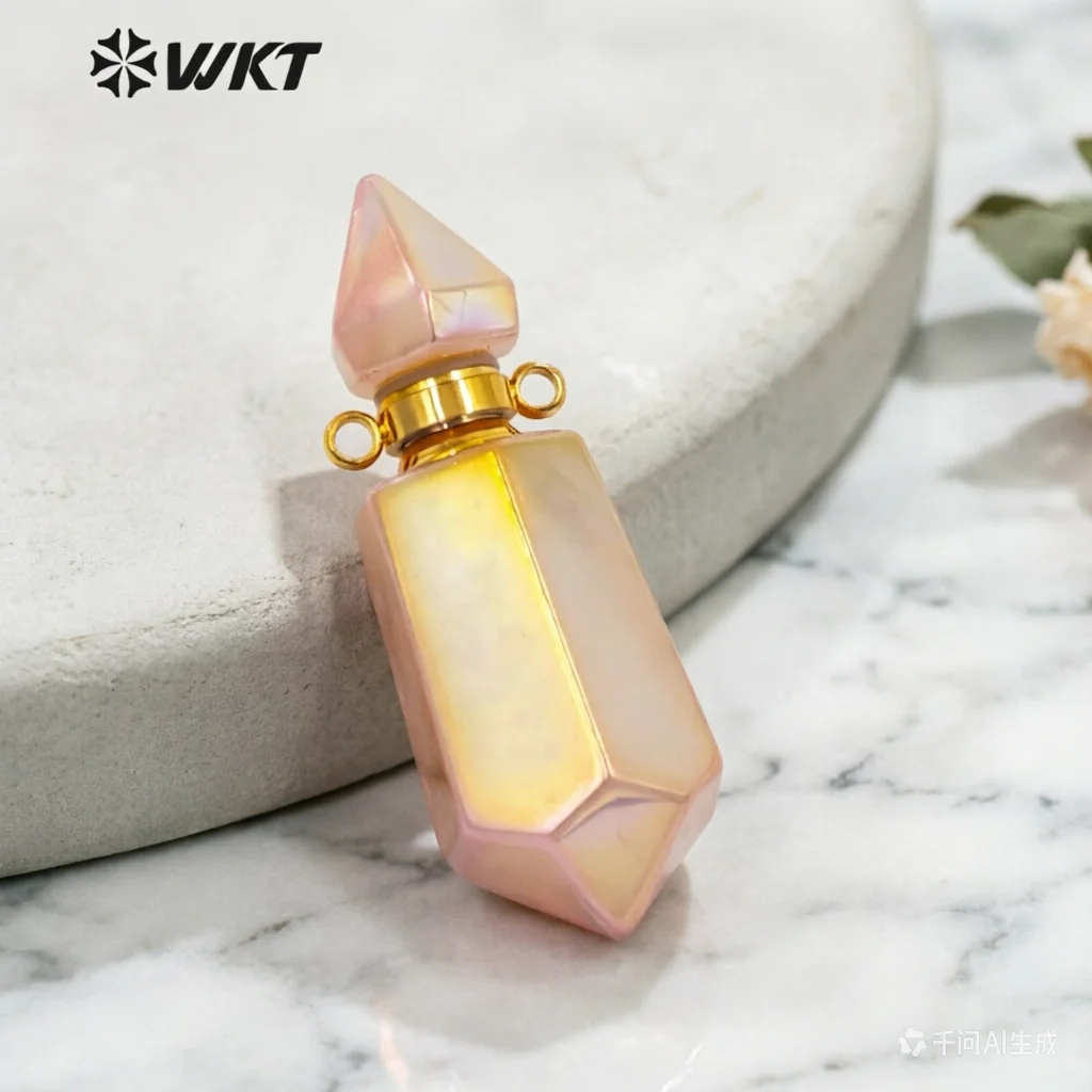 WT-P1650 Изысканный модный кулон-флакон для духов с двойным острием и розовым камнем, с эффектом сияния, из натурального кварца, для эфирных масел, для ожерелья
WT-P1650 Изысканный модный кулон-флакон для духов с двойным острием и розовым камнем, с эффектом сияния, из натурального кварца, для эфирных масел, для ожерелья