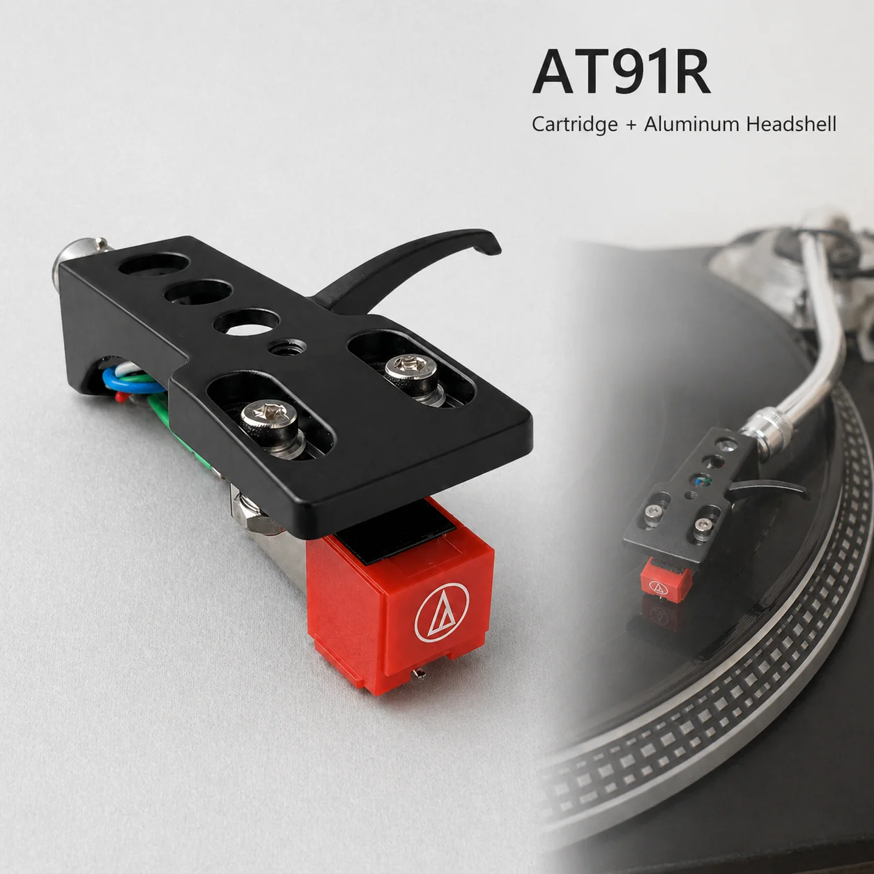 AT91R Phono Cartridge Headshell Combo, Aluminum Shell with 4Pin Connector, Vinyl Record Player Tonearm Upgrade Part
AT91R Phono Cartridge Headshell Combo, Aluminum Shell with 4Pin Connector, Vinyl Record Player Tonearm Upgrade Part