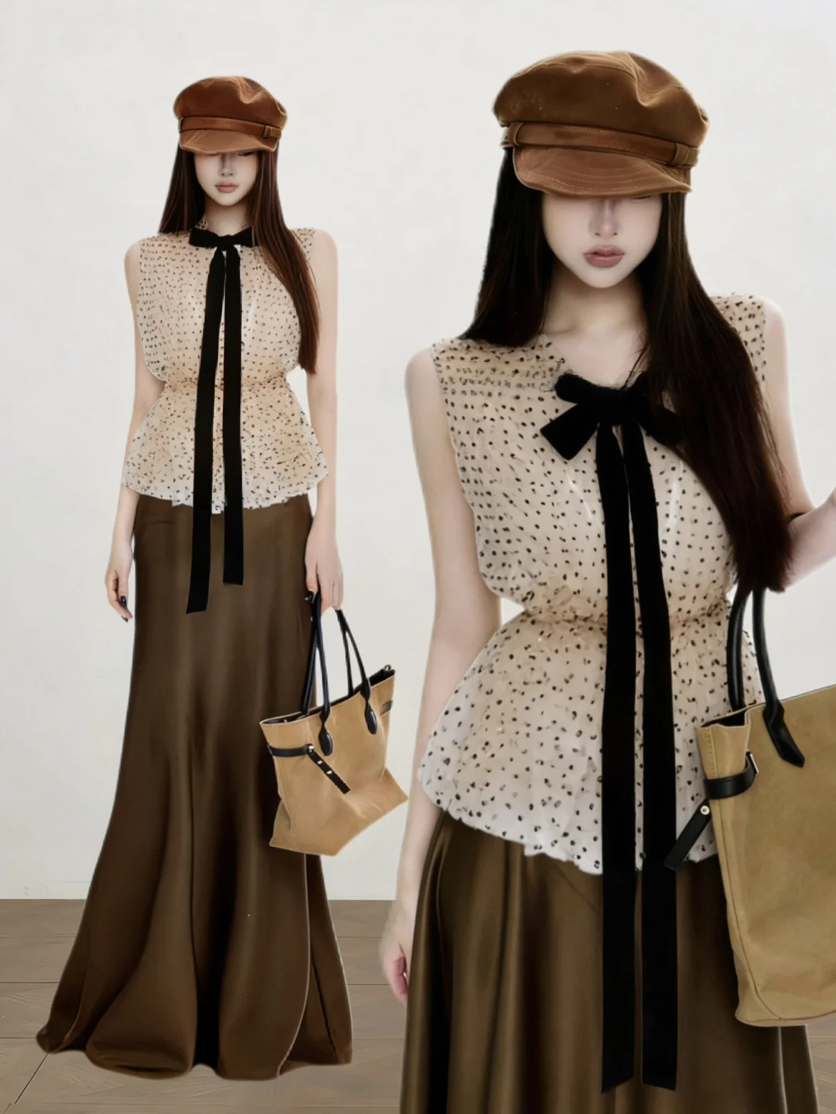 Sexy Polka Dot Strap Halter Top And High Waist Bodycon Skirt Set Elegant Draped Belted Dressing Summer Fashion Women's Ensemble
Sexy Polka Dot Strap Halter Top And High Waist Bodycon Skirt Set Elegant Draped Belted Dressing Summer Fashion Women's Ensemble