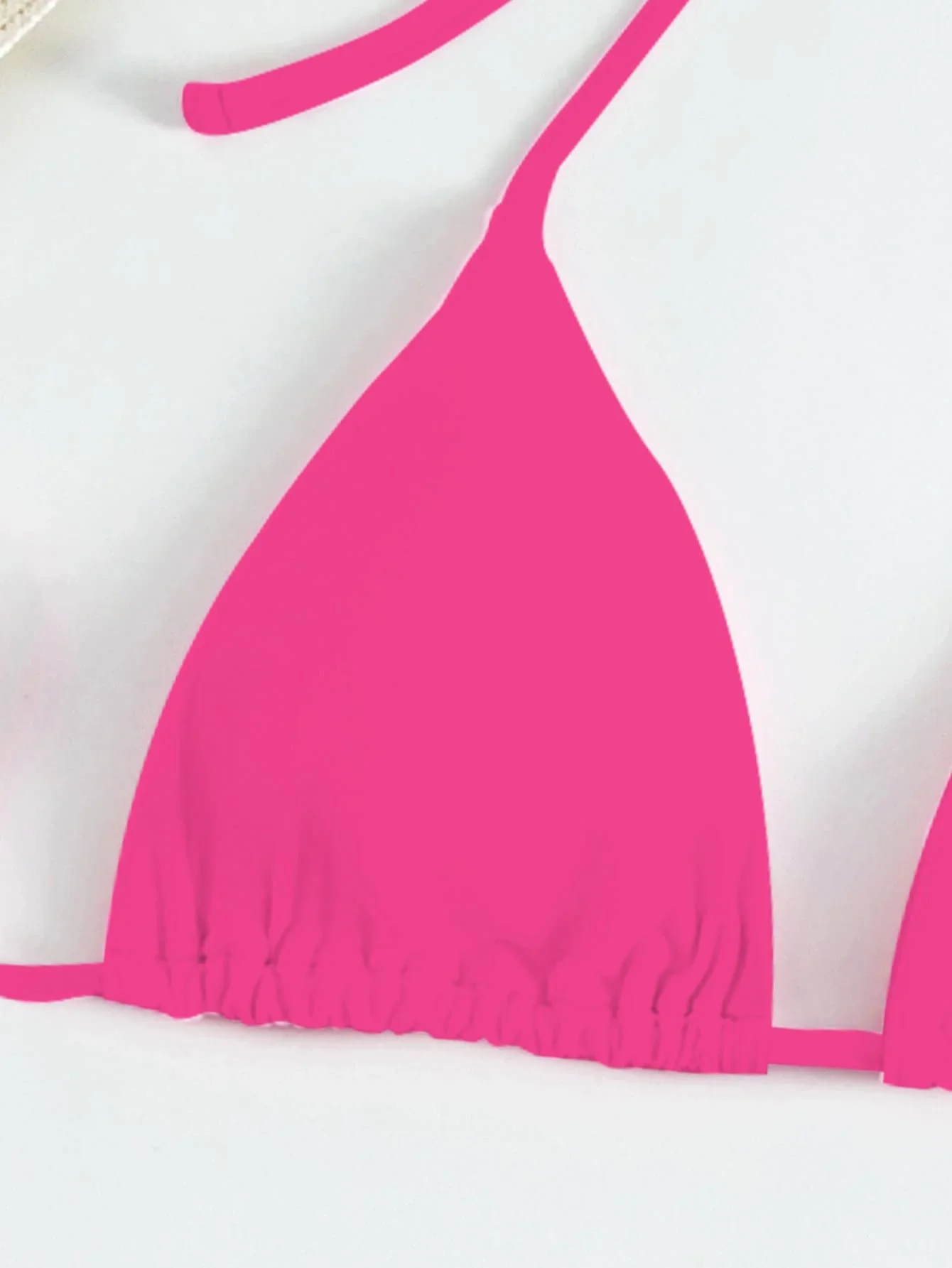 Pink Halter Triangle Bikini Top With Beach Skirt
Pink Halter Triangle Bikini Top With Beach Skirt