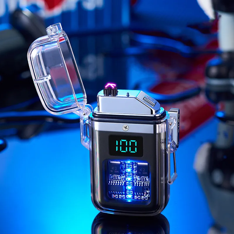 Pulse Plasma Double Arc Lighter, Rechargeable Transparent Case, Outdoor Waterproof Lighter, Battery Men's Gift, Type-C, New
Pulse Plasma Double Arc Lighter, Rechargeable Transparent Case, Outdoor Waterproof Lighter, Battery Men's Gift, Type-C, New