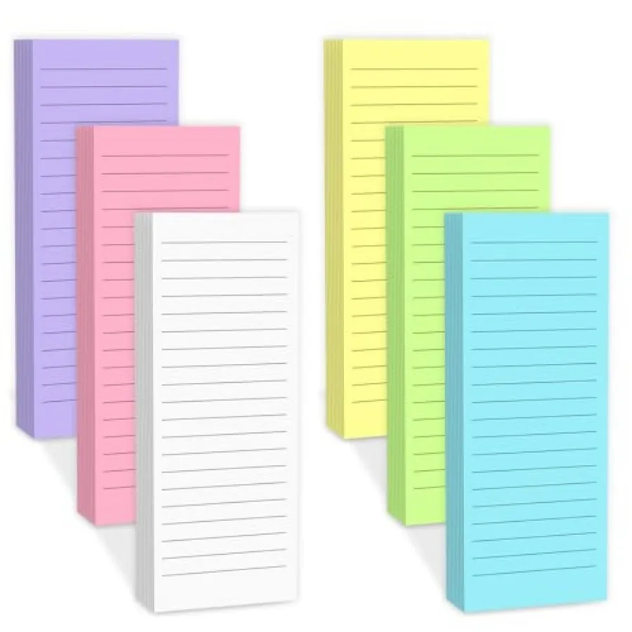 Magnetic Notepads Note Pads for Fridge with Full Magnet Back, 180 Sheets Colored Lined Refrigerator Notepad, 30 Sheets Per Pad
Magnetic Notepads Note Pads for Fridge with Full Magnet Back, 180 Sheets Colored Lined Refrigerator Notepad, 30 Sheets Per Pad