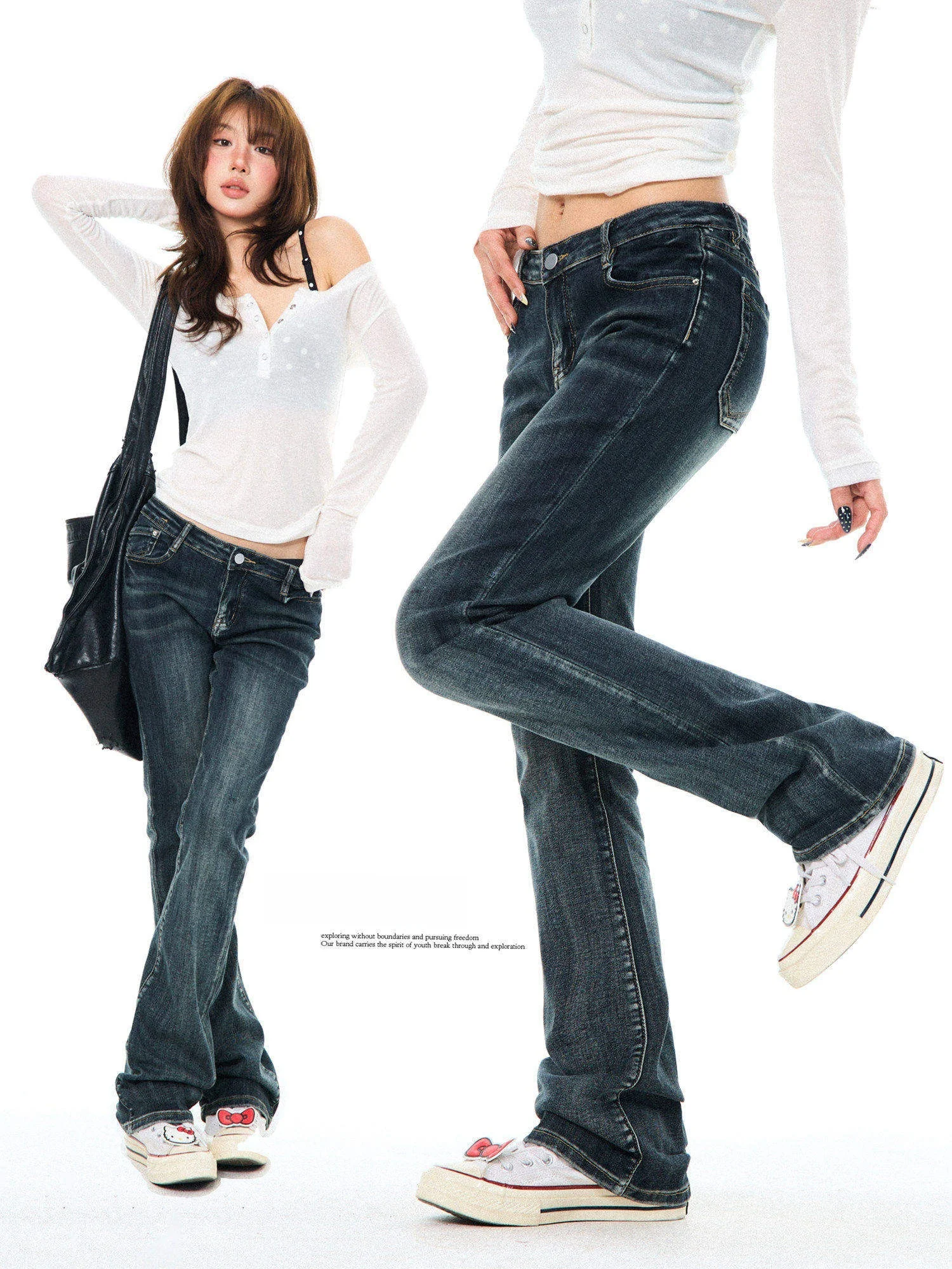 Low Waist Wide Leg American Retro Washed Denim Jeans Women's Versatile Simple Style Floor-Length Pants Casual High Street
Low Waist Wide Leg American Retro Washed Denim Jeans Women's Versatile Simple Style Floor-Length Pants Casual High Street