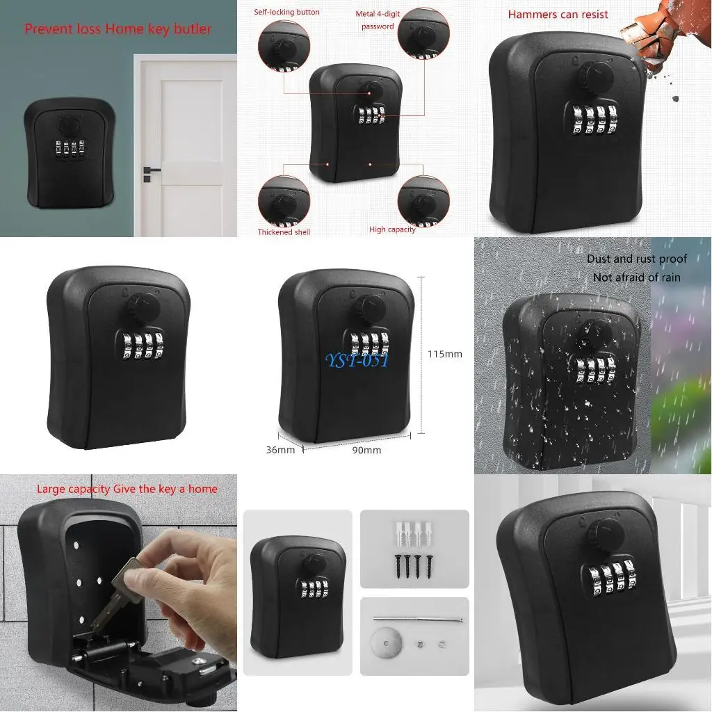 E15A Combination with Code for Multiple Keys Car Keys Access Cards Sturdy