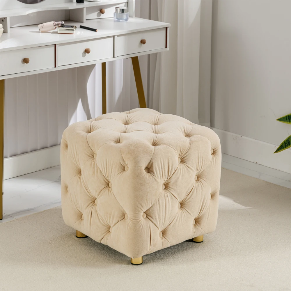 Modern Velvet Upholstered Ottoman, Soft Foot Stool,Dressing Makeup Chair, Comfortable Seat Stool Chair Furniture Vanity Chair
Modern Velvet Upholstered Ottoman, Soft Foot Stool,Dressing Makeup Chair, Comfortable Seat Stool Chair Furniture Vanity Chair