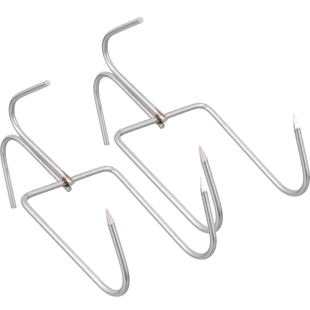 2 Pcs Stainless Steel Hook Single and Double Meat Hooks for Grilling Hanging Cooking
2 Pcs Stainless Steel Hook Single and Double Meat Hooks for Grilling Hanging Cooking