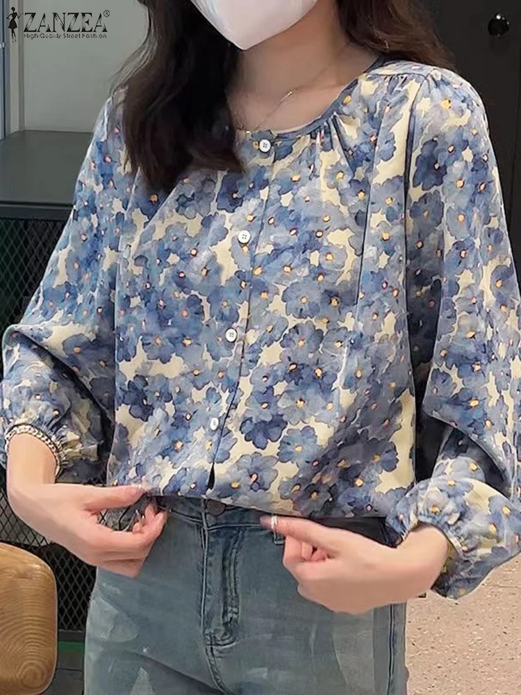 ZANZEA Holiday Long Puff Sleeve Blouse Bohemian Floral Printed Shirt Fashion Women Spring Tops Vintage Round Neck Chic Chemise
ZANZEA Holiday Long Puff Sleeve Blouse Bohemian Floral Printed Shirt Fashion Women Spring Tops Vintage Round Neck Chic Chemise