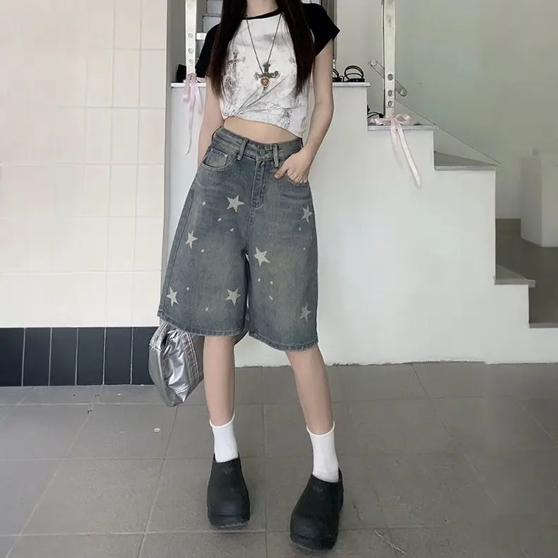 Vintage Jean Shorts 2026 New Bottoms Star Print Y2k Pants Casual Summer Denim Wide Leg Shorts Fashion Pantalones Cortos De Mujer
Vintage Jean Shorts 2026 New Bottoms Star Print Y2k Pants Casual Summer Denim Wide Leg Shorts Fashion Pantalones Cortos De Mujer