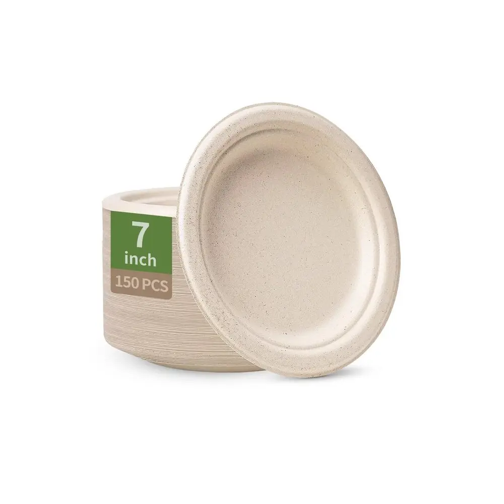 Compostable Paper Plates 7 Inch 150 Pcs Disposable HeavyDuty Plates EcoFriendly Natural Sugarcane Bagasse Fiber Biodegradable f
Compostable Paper Plates 7 Inch 150 Pcs Disposable HeavyDuty Plates EcoFriendly Natural Sugarcane Bagasse Fiber Biodegradable f
