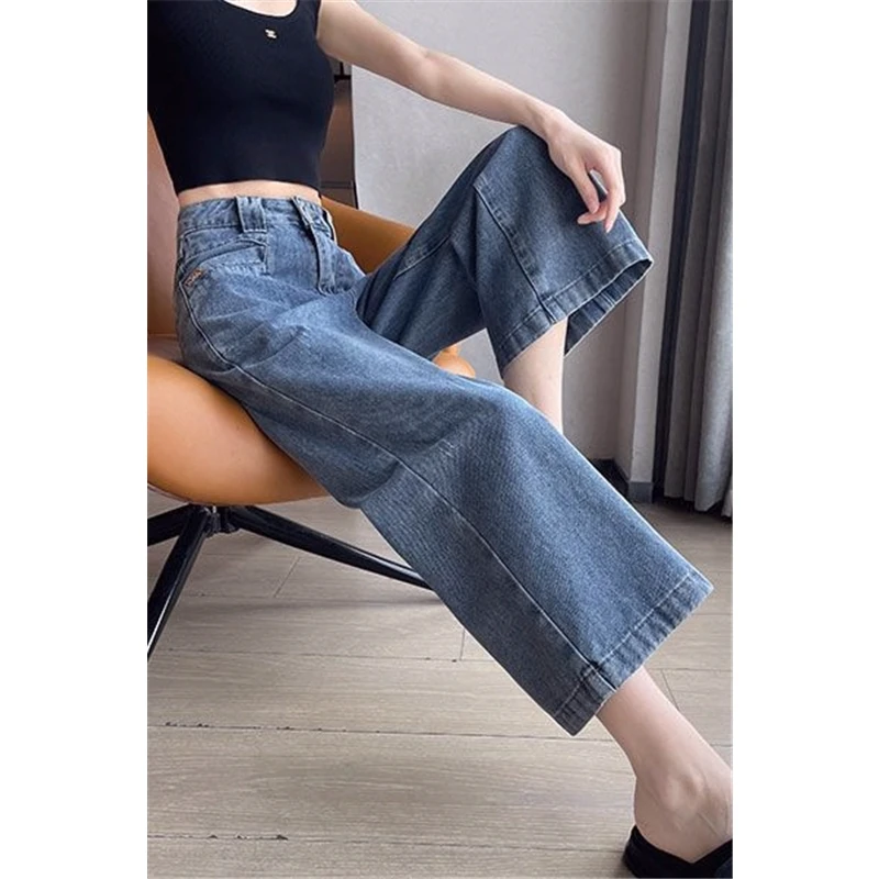 Women's Straight Leg Jeans 2025 New Spring Summer Wide Leg Pants Loose Fit Nine Point Eight Point Small Size Denim Trousers
Women's Straight Leg Jeans 2025 New Spring Summer Wide Leg Pants Loose Fit Nine Point Eight Point Small Size Denim Trousers