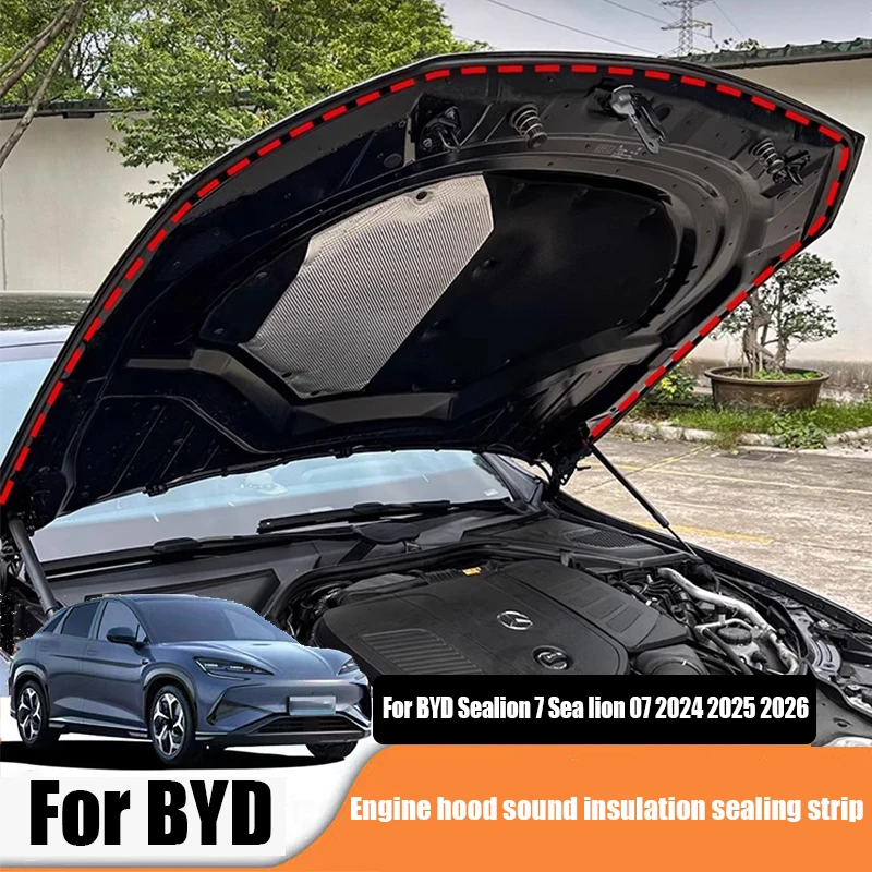 for BYD Sealion 7 Sea lion 07 EV 2024 2025 Engine hood sound insulation noise reduction sealing strip waterproof and dustproof
for BYD Sealion 7 Sea lion 07 EV 2024 2025 Engine hood sound insulation noise reduction sealing strip waterproof and dustproof