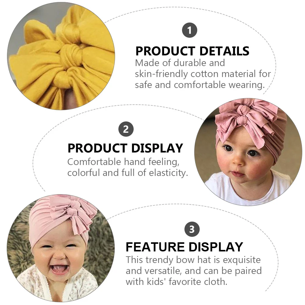 4Pcs Baby Cotton Bow Hats Classic Pleated Caps Comfortable Headwear for Kids Casual Seasonal Pullover Caps Kids Hat
4Pcs Baby Cotton Bow Hats Classic Pleated Caps Comfortable Headwear for Kids Casual Seasonal Pullover Caps Kids Hat