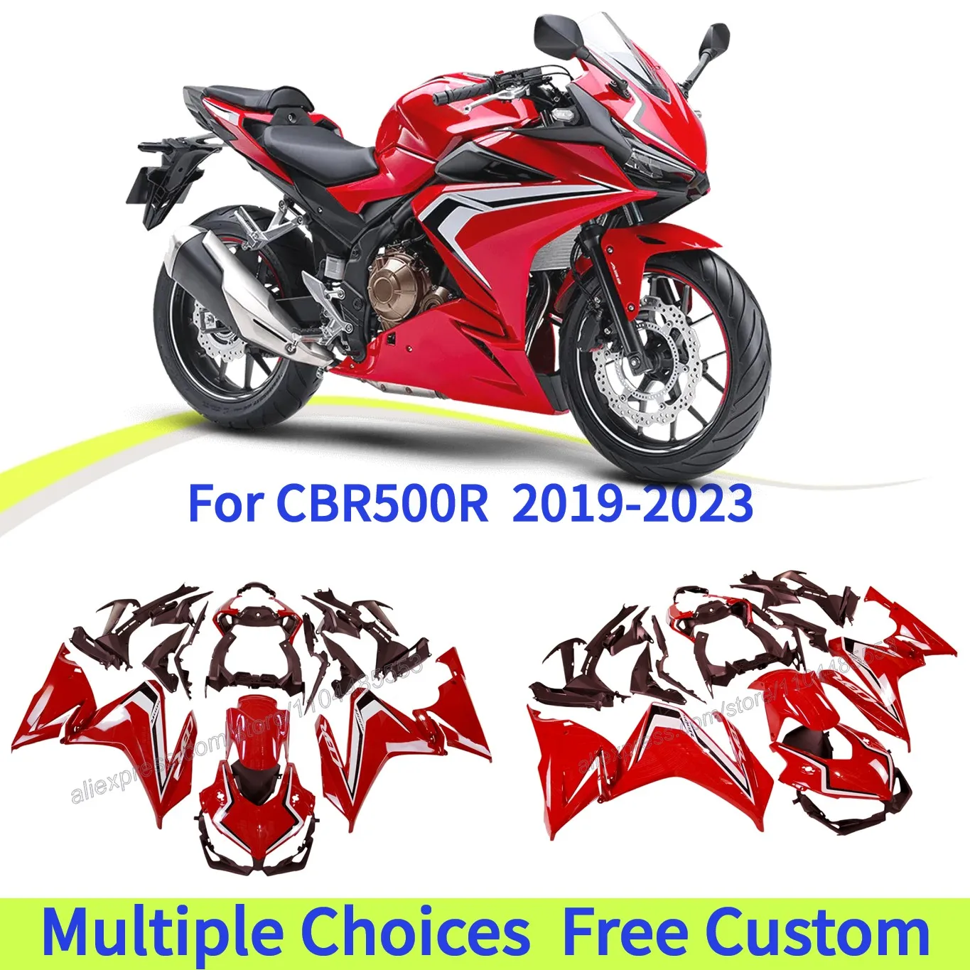 For HONDA CBR500R 2019-2023 CBR 500R 2020 Full Set Fairings Painted Bodywork New ABS Plastic | Red
For HONDA CBR500R 2019-2023 CBR 500R 2020 Full Set Fairings Painted Bodywork New ABS Plastic | Red