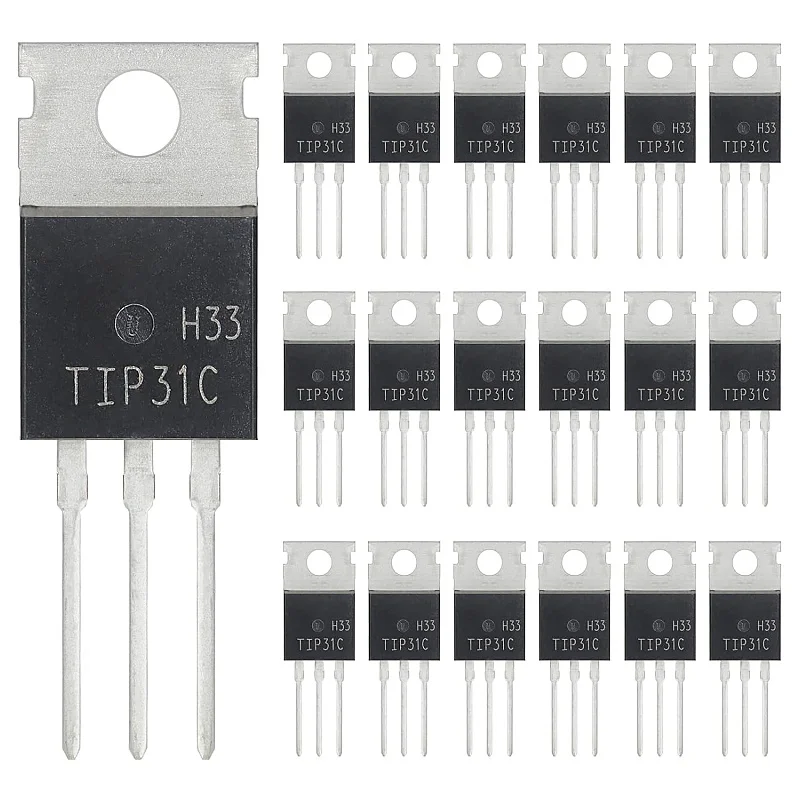 TIP31C TIP31 Transistor NPN Silicon Power Transistor 3A 100V Silicon Power Transistors for DIY TO-220 (Pack of 20)
TIP31C TIP31 Transistor NPN Silicon Power Transistor 3A 100V Silicon Power Transistors for DIY TO-220 (Pack of 20)