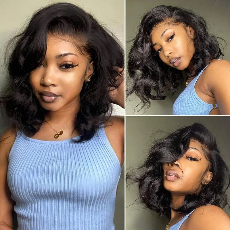 10A 200% Density Bob Wigs for Women Human Hair Wigs with Baby Hair Natural Black Bob Wig Human Hair Pre Plucked 13x1 Body Wave
10A 200% Density Bob Wigs for Women Human Hair Wigs with Baby Hair Natural Black Bob Wig Human Hair Pre Plucked 13x1 Body Wave