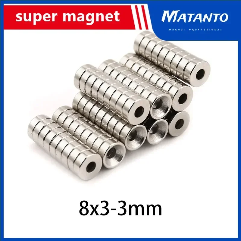 20/50/100/200/300/500PCS 8x3-3mm Round Countersunk Neodymium Magnet 8x3 Hole 3 mm N35 Powerful Strong Magnets 8*3-3 8x3-3mm
20/50/100/200/300/500PCS 8x3-3mm Round Countersunk Neodymium Magnet 8x3 Hole 3 mm N35 Powerful Strong Magnets 8*3-3 8x3-3mm