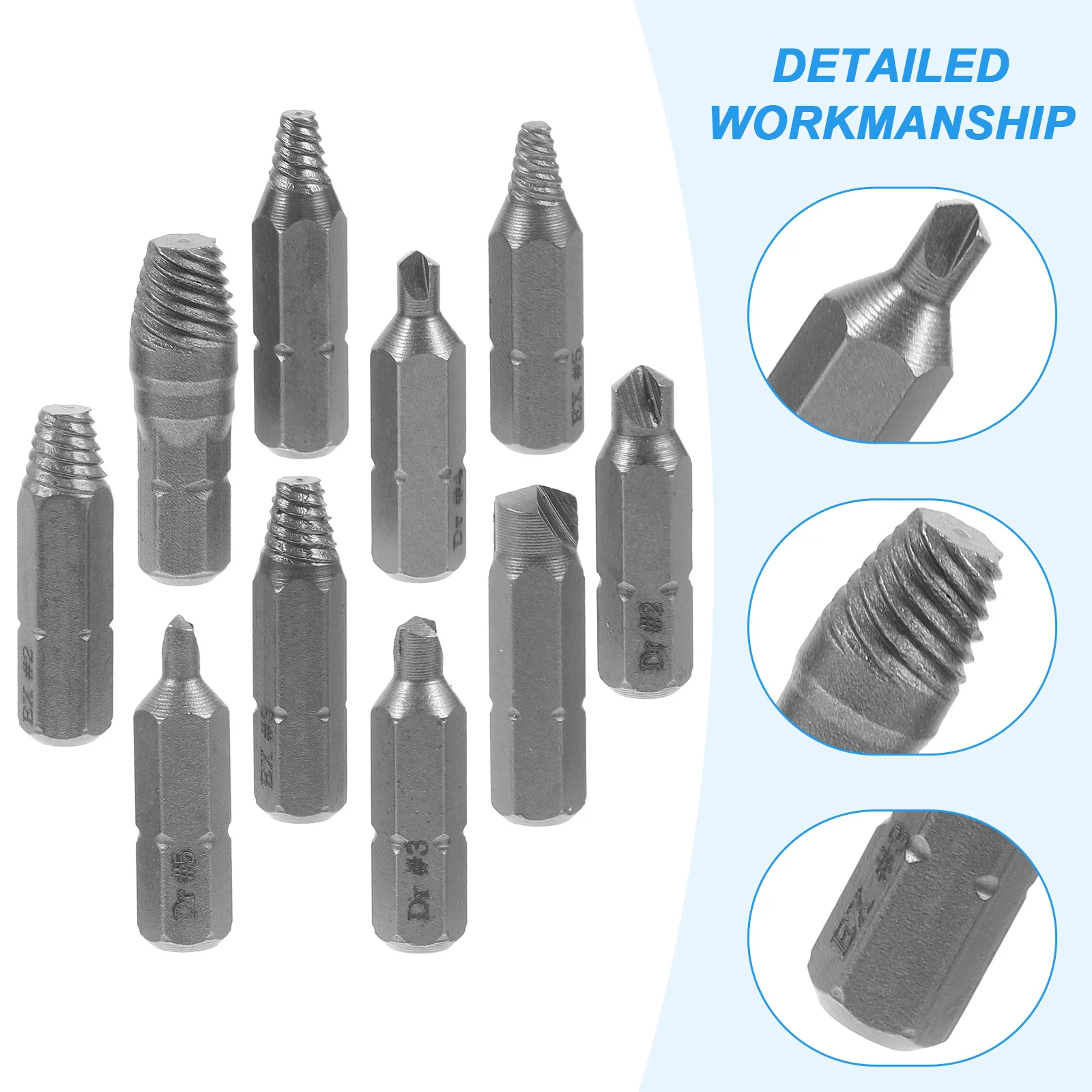 1Set Screw Extractor Kit Stripped Bolt Remover 63mm High Speed Steel Tool Quick Broken Screw Extractor for Household Automotive
1Set Screw Extractor Kit Stripped Bolt Remover 63mm High Speed Steel Tool Quick Broken Screw Extractor for Household Automotive