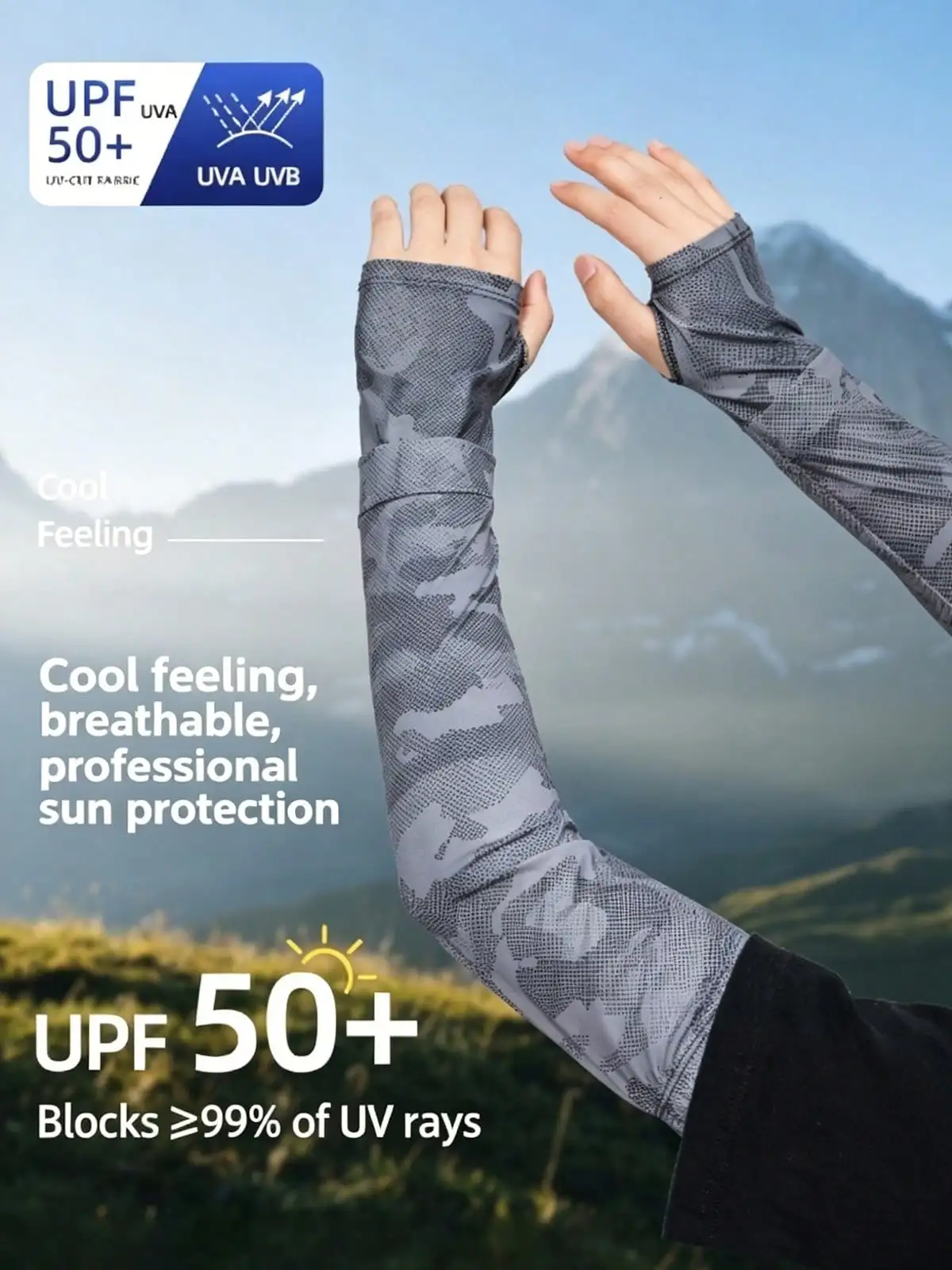 2-Pack Unisex Arm Sleeves — Loose Fit, Fingerless Design; Ideal for Driving and Fishing.
2-Pack Unisex Arm Sleeves — Loose Fit, Fingerless Design; Ideal for Driving and Fishing.