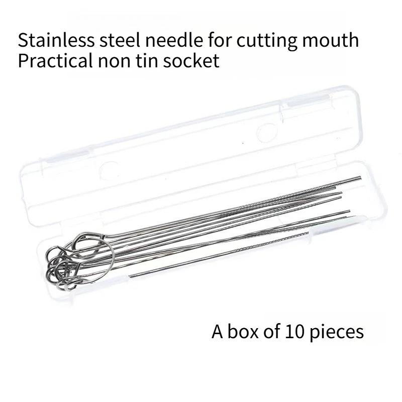 Набор из 10 токопроводящих режущих насадок-игл из нержавеющей стали для трансграничной торговли, для прочистки засоров и резки, для резаков-игл
Набор из 10 токопроводящих режущих насадок-игл из нержавеющей стали для трансграничной торговли, для прочистки засоров и резки, для резаков-игл