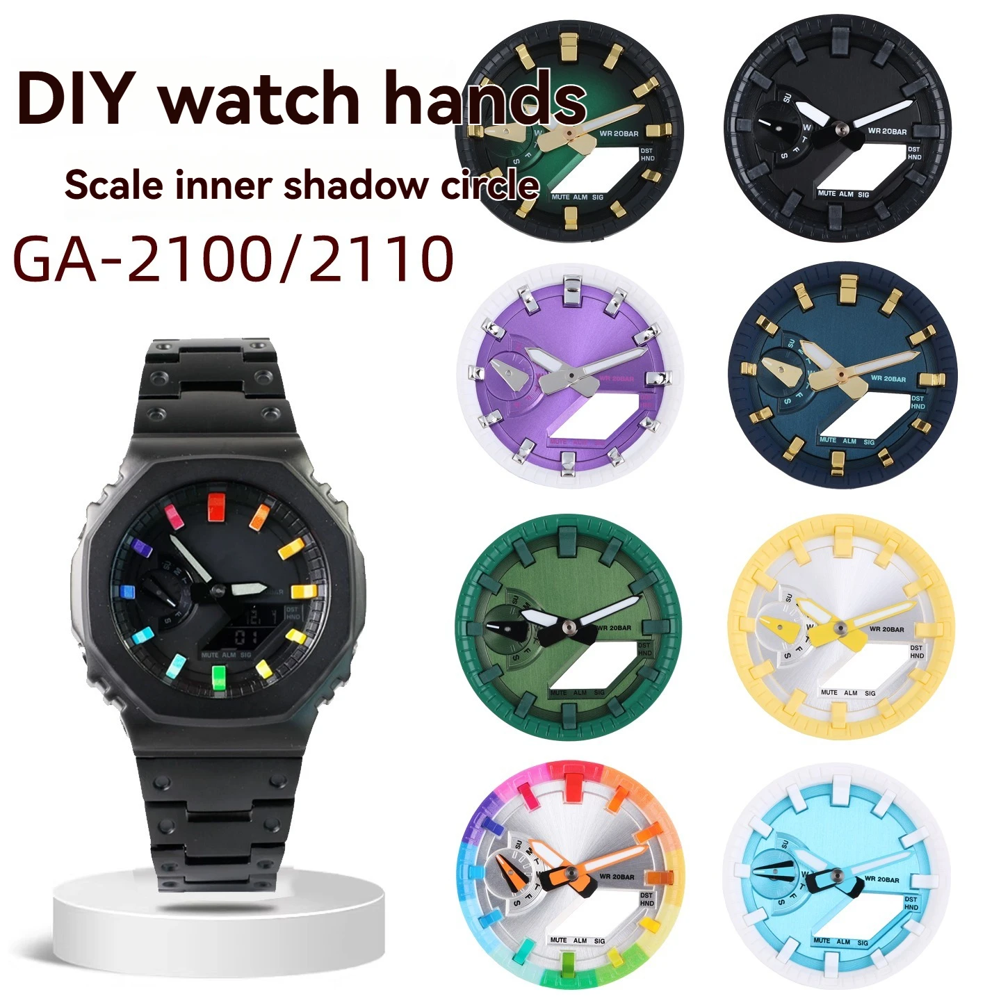 For Casio G-SHOCK Farmhouse Oak Series: DIY Dial Hand Index Inner Ring Set for GA-2100/GA-2110 Watch Accessories
For Casio G-SHOCK Farmhouse Oak Series: DIY Dial Hand Index Inner Ring Set for GA-2100/GA-2110 Watch Accessories