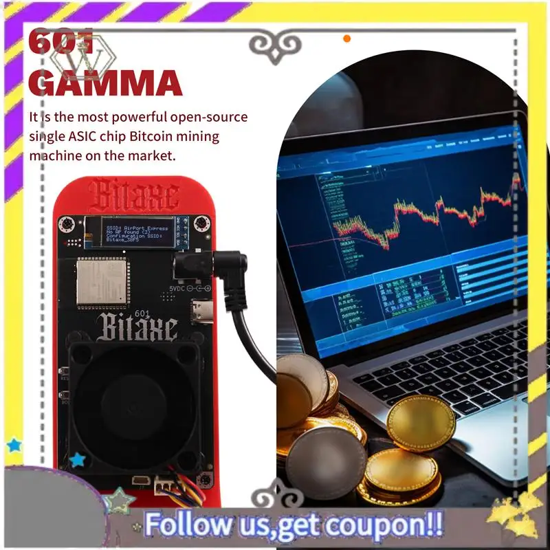 New Bitcoin Solo Miner Bitaxe Gamma 601, BM1370 Asic Chip, 1.2TH/S 18-22W Perfect For Antminer S21 Pro, Red AU Plug
New Bitcoin Solo Miner Bitaxe Gamma 601, BM1370 Asic Chip, 1.2TH/S 18-22W Perfect For Antminer S21 Pro, Red AU Plug