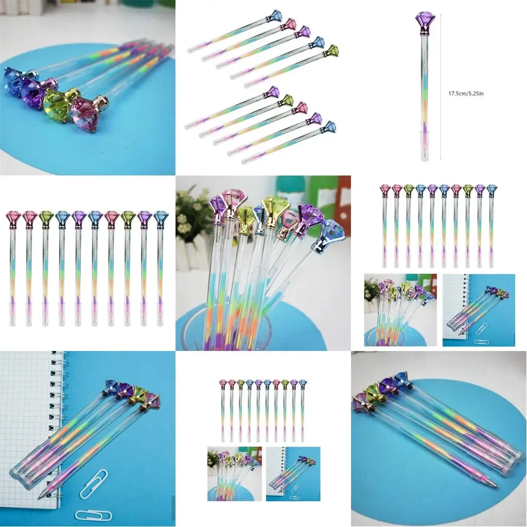 10x Rainbow Gel Pen Neons Gel Pen Big Diamonds Pen Colorful Rainbow Pen Decorative Pen Glitter Gel Pen for Student
10x Rainbow Gel Pen Neons Gel Pen Big Diamonds Pen Colorful Rainbow Pen Decorative Pen Glitter Gel Pen for Student