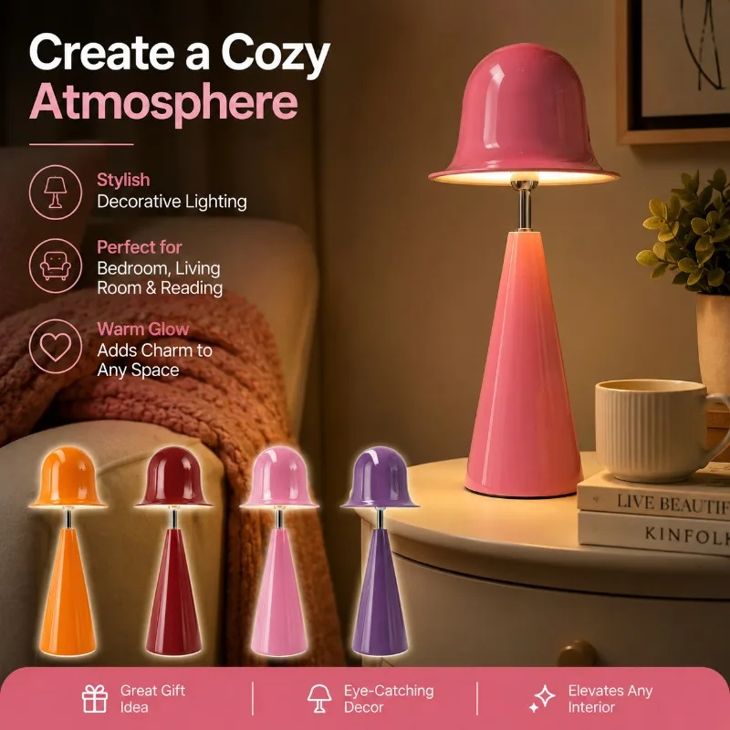 Modern Creative Mushroom Table Lamp USB Rechargeable Touch LED Night Light Bedroom Bedside Study Desk Decor Gift Lamp
Modern Creative Mushroom Table Lamp USB Rechargeable Touch LED Night Light Bedroom Bedside Study Desk Decor Gift Lamp