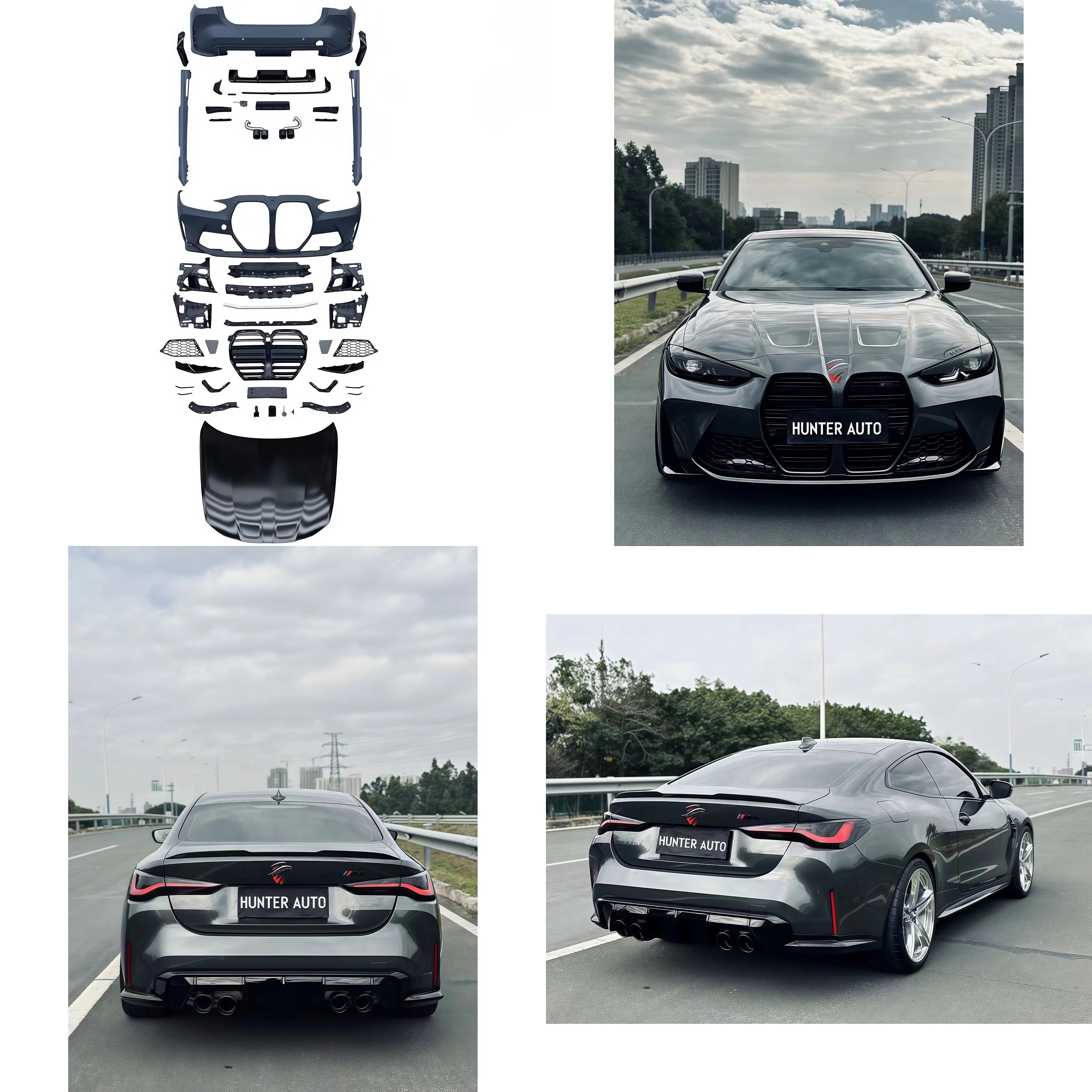 Full M4 Bodykit for BMW G22 G23 4 Series M4 Style Hood Bumper Fender Skirt
Full M4 Bodykit for BMW G22 G23 4 Series M4 Style Hood Bumper Fender Skirt