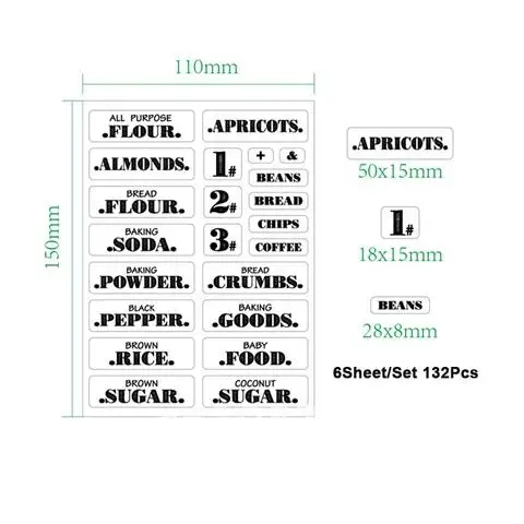 Transparent Spice Stickers Waterproof Black White Preprinted Pantry Stickers Self-Adhesive Jam Labels Stickers Seasoning Tags
Transparent Spice Stickers Waterproof Black White Preprinted Pantry Stickers Self-Adhesive Jam Labels Stickers Seasoning Tags