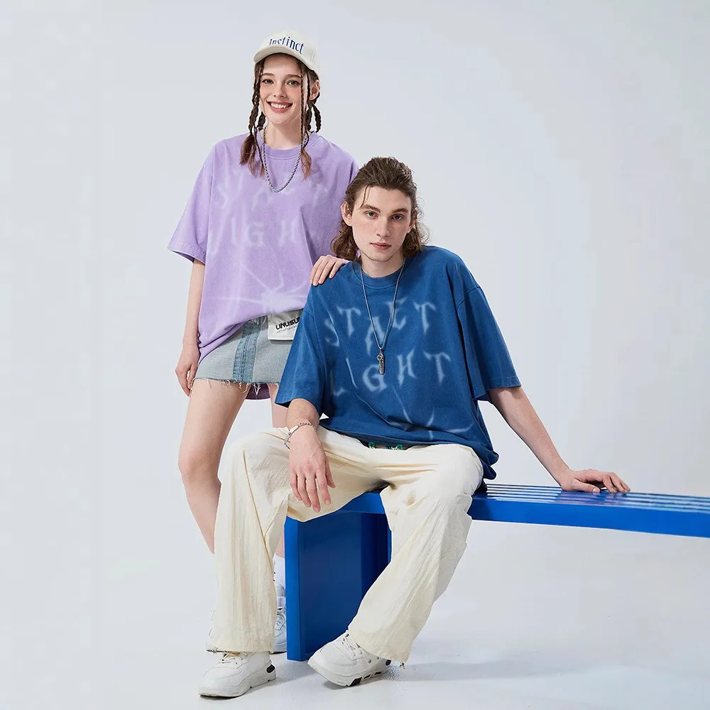Summer New Men's Cotton T-shirt 260g Heavy Washed Direct Spray Summer Loose Short-sleeved Sweat-absorbent Trendy Men's Clothing
Summer New Men's Cotton T-shirt 260g Heavy Washed Direct Spray Summer Loose Short-sleeved Sweat-absorbent Trendy Men's Clothing