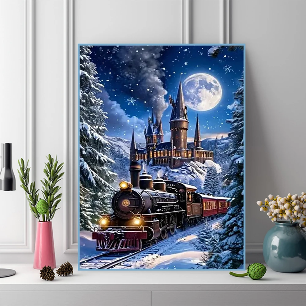 Diamond Painting Train Full Square Round Diamond Mosaic Castle House Landscape DIY Winter Embroidery Moon Handmade Gift
Diamond Painting Train Full Square Round Diamond Mosaic Castle House Landscape DIY Winter Embroidery Moon Handmade Gift