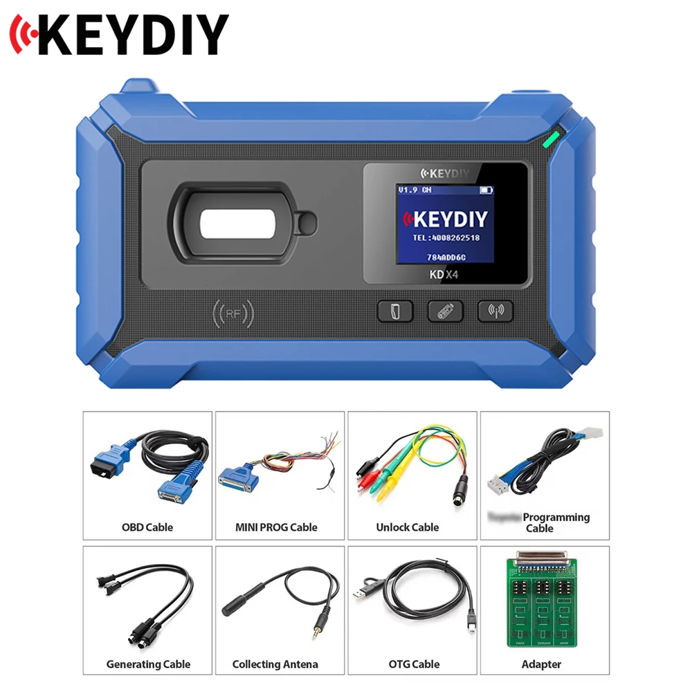 KEYDIY KD-X4 Key Programmer Remote Generateor Copy Chip Reader Anti-theft Matching Tool Combines KD Max KD Mate And KD Mini Prog
KEYDIY KD-X4 Key Programmer Remote Generateor Copy Chip Reader Anti-theft Matching Tool Combines KD Max KD Mate And KD Mini Prog