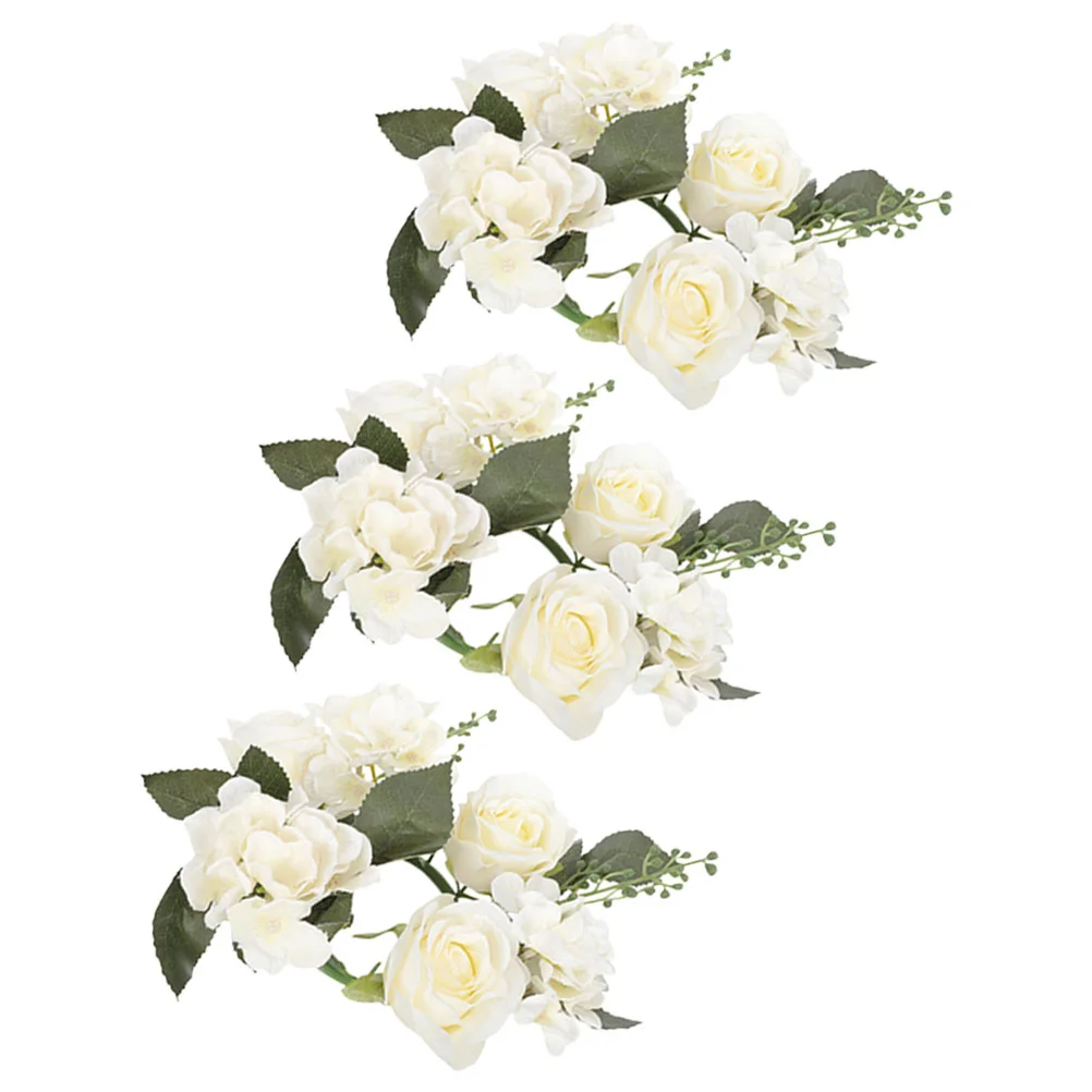 3 Pcs Candlestick Garland Tapered Holders Artificial Rose Wreath Decorations Rings for Pillar Wedding Plastic Table Baby
3 Pcs Candlestick Garland Tapered Holders Artificial Rose Wreath Decorations Rings for Pillar Wedding Plastic Table Baby